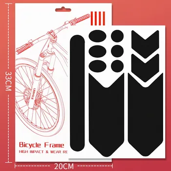 1 Комплект, ПВХ Велосипедная наклейка, рамка для Пастера, устойчивый к царапинам Протектор, Дорожный горный велосипед, наклейка на велосипед, наклейка на раму/Комплект для защиты вилки