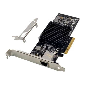 1 Комплект Серверной сетевой карты PCI-E X8 X550 10G С одним Портом RJ45 10GbE X550-T1 RJ45X Аксессуары С Радиатором + Короткая перегородка