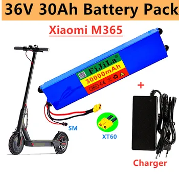 2022 Новый литий-ионный аккумулятор 36V 30Ah, подходит Для электрического скутера Mijia M365 Battery Pack BMS + Зарядное устройство