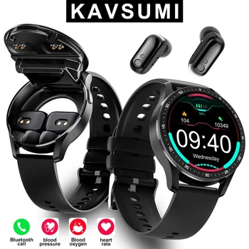 2023 Новые Наушники Smart Watch TWS Два в Одном Беспроводная Bluetooth Двойная Гарнитура Вызов Здоровья Кровяное Давление Спорт Музыка Smartwatch