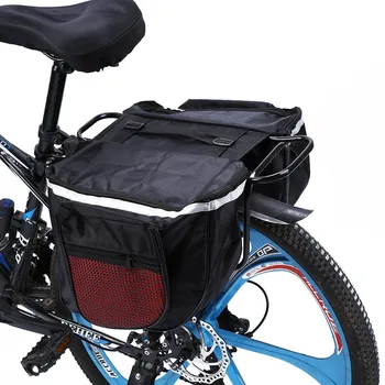 25-литровый Водонепроницаемый Велосипед для горной дороги, Задняя стойка для велосипеда, Задний багажник, двойная сумка, дождевик, красный
