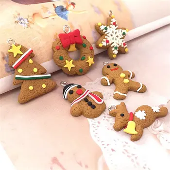 2шт Снеговик печенье, декоративные подвески подвески для детей подарок DIY глина для лепки, аксессуары для ювелирных изделий делая