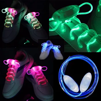 30шт (15 пар) Светодиодные мигающие шнурки для обуви, Волоконно-оптические шнурки для обуви, Светящиеся шнурки для обуви, загорающиеся шнурки для обуви