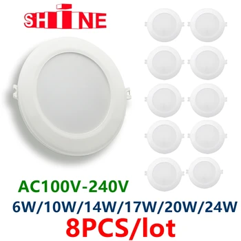 8 ШТ. светодиодный светильник с темным освещением AC100V-240V 6 Вт-24 Вт, супер яркий теплый белый свет, подходящий для кухонного кабинета