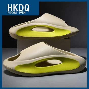 HKDQ/ модные мужские тапочки с подушкой на платформе, модные легкие мягкие мужские шлепанцы, удобная нескользящая мужская летняя обувь для мужчин