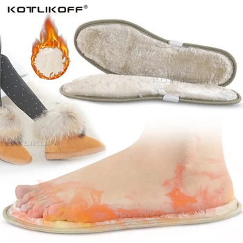 KOTLIKOFF Унисекс Термальные стельки для обуви из кашемира с подогревом, зимняя спортивная обувь с подогревом, мягкие дышащие утепленные ботинки на мягкой подошве