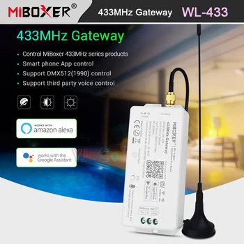 MiBoxer WL-433MHz Gateway DC5V/5 WiFi RF DMX512 (1990) Приложение для смартфона Голосовое Управление для смарт-светодиодов серии LoRa 433 МГц