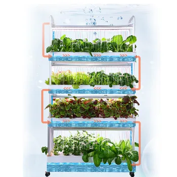 Z210 4 слоя 120 отверстий Гидропонная система для выращивания органических овощей с лампой для роста растений Внутренняя циркуляция воды