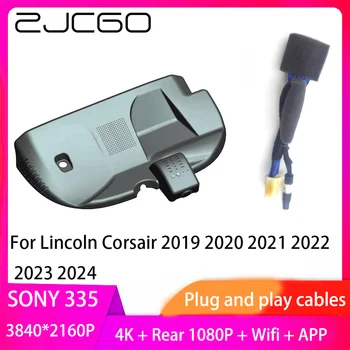 ZJCGO Подключи и Играй Видеорегистратор Dash Cam UHD 4K 2160P Видеомагнитофон Для Lincoln Corsair 2019 2020 2021 2022 2023 2024