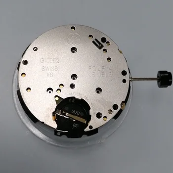 Аксессуары для часов Серебристый G10.212 G10212 Кварцевый часовой механизм, трехглазый одинарный белый механизм, детали для часов
