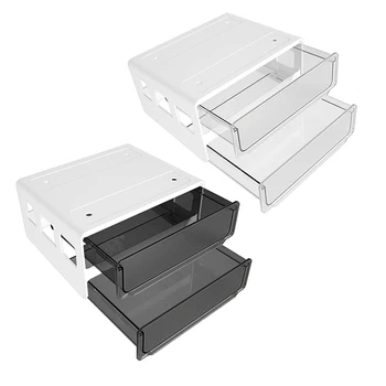 Выдвижной ящик для хранения под столом, самоклеящийся органайзер, Прикрепляемый органайзер для ящиков в 2 слоя