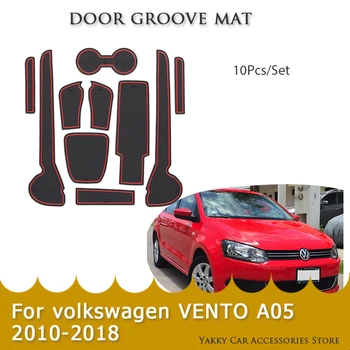 Для Volkswagen VENTO A05 2010 ~ 2018 Volkswagen Polo Седан, накладка для ворот, противоскользящая подушка для чашки, автомобильные подставки, наклейки, аксессуары