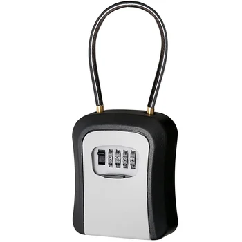 Замок коробки Ключи Код Открытый Настенный ключ для Дома Подвесное крепление Безопасный пароль Внешние Крючки Защитный инструмент для хранения Комбинированный чехол