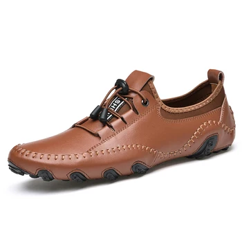 Итальянская Брендовая Мужская обувь из натуральной кожи, Модная Обувь с Осьминогом, Повседневная обувь на мягкой подошве, Мужские Кроссовки Для бега, Большой Размер： 38-47