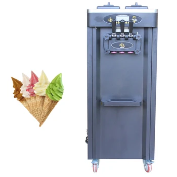Машина для мягкого мороженого Коммерческая вертикальная машина для приготовления йогурта со светодиодной интеллектуальной панелью Машина для приготовления эскимо Подходит для ресторанов