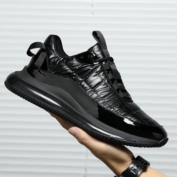 Мужские Повседневные кроссовки 2023, Демисезонная Дышащая обувь для папы, Уличная Ультралегкая обувь для отдыха из зонтичной ткани на шнуровке для мужчин