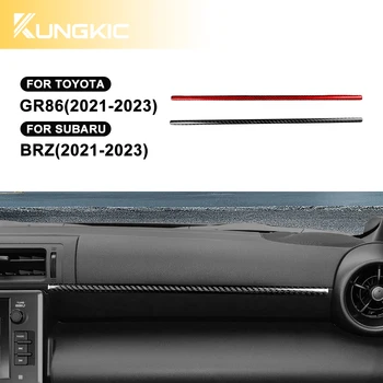 Наклейка Из Настоящего Твердого Углеродного Волокна Для Subaru BRZ Toyota GR86 2021 2022 2023 Второго пилота, Центральная Полоса Управления, Аксессуары Для Отделки Автомобиля