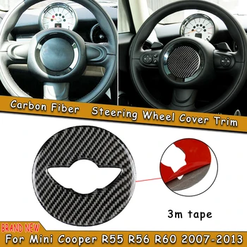 Наклейка на панель рулевого колеса автомобиля из углеродного волокна для Mini Cooper R55 R56 R60 2007-2013