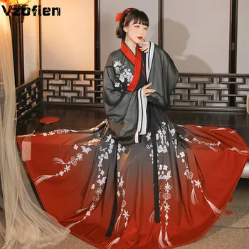 Национальный женский танцевальный костюм Ханфу, традиционная одежда Ханфу, Костюм с вышивкой эпохи Древнего Тан, костюм Принцессы для Косплея, Праздничный наряд