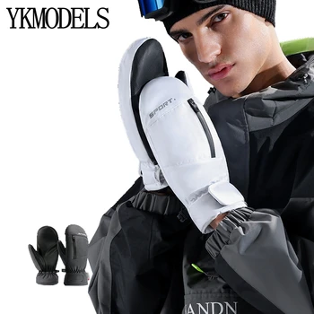 Новые водонепроницаемые лыжные перчатки, зимние виды спорта на открытом воздухе, теплые ветрозащитные лыжные сноубордические велосипедные перчатки с сенсорным экраном, регулируемые для мужчин и женщин