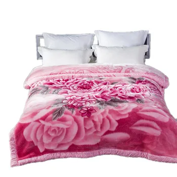 Одеяло двухслойное утолщенное тепловое одеяло 12 Цзинь Красное Свадебное кашемировое одеяло Двойное