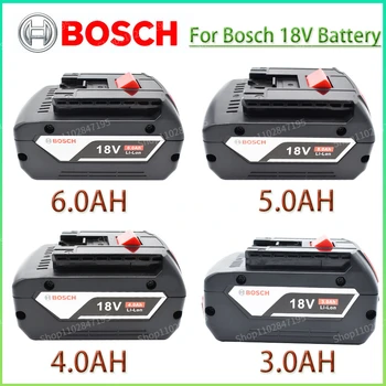 Оригинальная литиевая батарея BOSCH 18V Аккумуляторная батарея BOSCH 6,0 АЧ Оригинальный Инструмент Аккумуляторная батарея 5,0 Ач 4,0АЧ 3,0АЧ