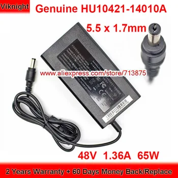 Оригинальный адаптер переменного тока HU10421-14010A 48V 1.36A для Hikvision DS-7600 Msp Z13601c DS-7604NI-K1 DS-7604NI-E1 N44PI с наконечником 5,5x1,7 мм