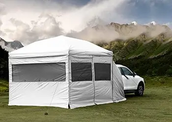 Палатка, 10 'x10' Навесная палатка, 4 в 1 Задняя крышка Палатки для автомобиля, Пикник на открытом воздухе, Музыкальные фестивали, Туристическая палатка на колесах