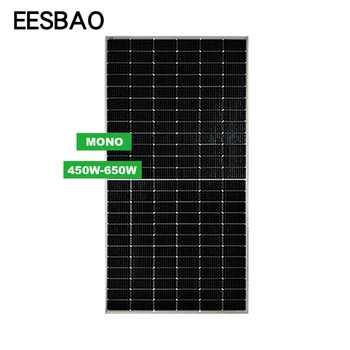 Полностью черный монокристаллический кремний 450 Вт 600 Вт водонепроницаемая панель солнечной системы фотоэлектрический модуль прямые продажи с фабрики