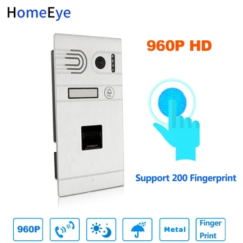 Приложение Tuya Удаленная разблокировка WiFi IP-видеодомофон 960P HD контроль доступа к дому Обнаружение движения по отпечатку пальца только для наружного блока