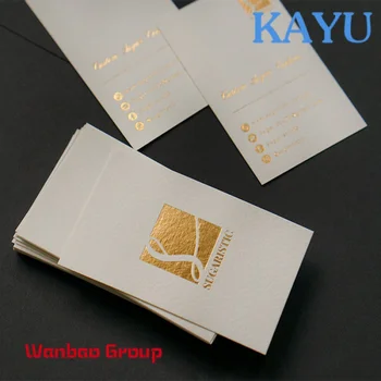 Роскошное горячее тиснение золотой металлической фольгой, печать визитных карточек с логотипом