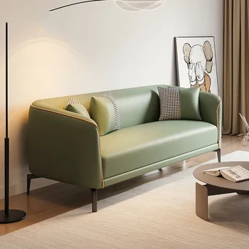 Роскошные Дизайнерские Диваны для гостиной, Современные Кровати, Европейские Диваны для гостиной, Ленивое Кожаное Зеленое Удобное кресло, Мебель для дома