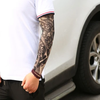 Рукава с поддельными татуировками на руках, защищающие кожу от Ультрафиолета, Летние рукава для боди-арта на Хэллоуин d88