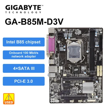 Слот для материнской платы LGA 1150 GIGABYTE GA-B85M-D3V + i5 4590 поддерживает Core i7/Core i5/Core i3/Pentium/Celeron 2 × DDR3 16GPCI-E 3.0