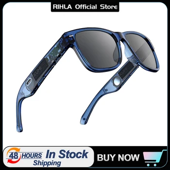Умные Очки RIHLA Поляризованные Солнцезащитные очки Bluetooth очки IPX4 Водонепроницаемые Наушники с открытыми Ушами Bluetooth Телефонный звонок