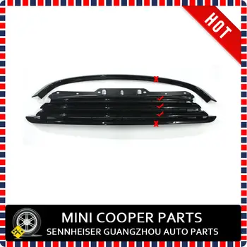 Фирменная новинка ABS Пластик Mini Ray Стиль Черный цвет Модель Cooper Планки Передней решетки Радиатора Для mini Cooper R55 R56 R57 R58 R59 (3 шт./компл.)