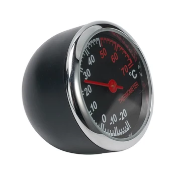 Цифровые часы-термометр для салона Мини-автомобиля, измерители измерения, Круглый Высокоточный Термометр для украшения приборной панели