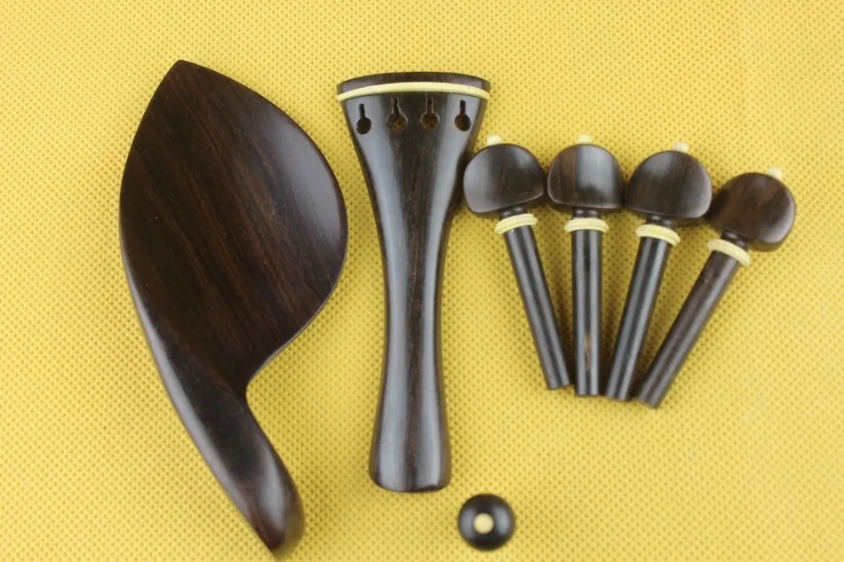 8 комплектов Новых верхних неокрашенных деталей для скрипки из черного дерева Luthier, полный размер, 4/4, аксессуары для скрипки