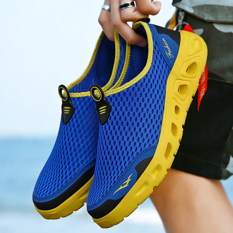 2022 Летняя Уличная Обувь Мужская Легкая Дышащая Сетка Крик Бич Быстросохнущая Вброд Вверх По Течению Рыболовная сеть Спортивная Водная обувь