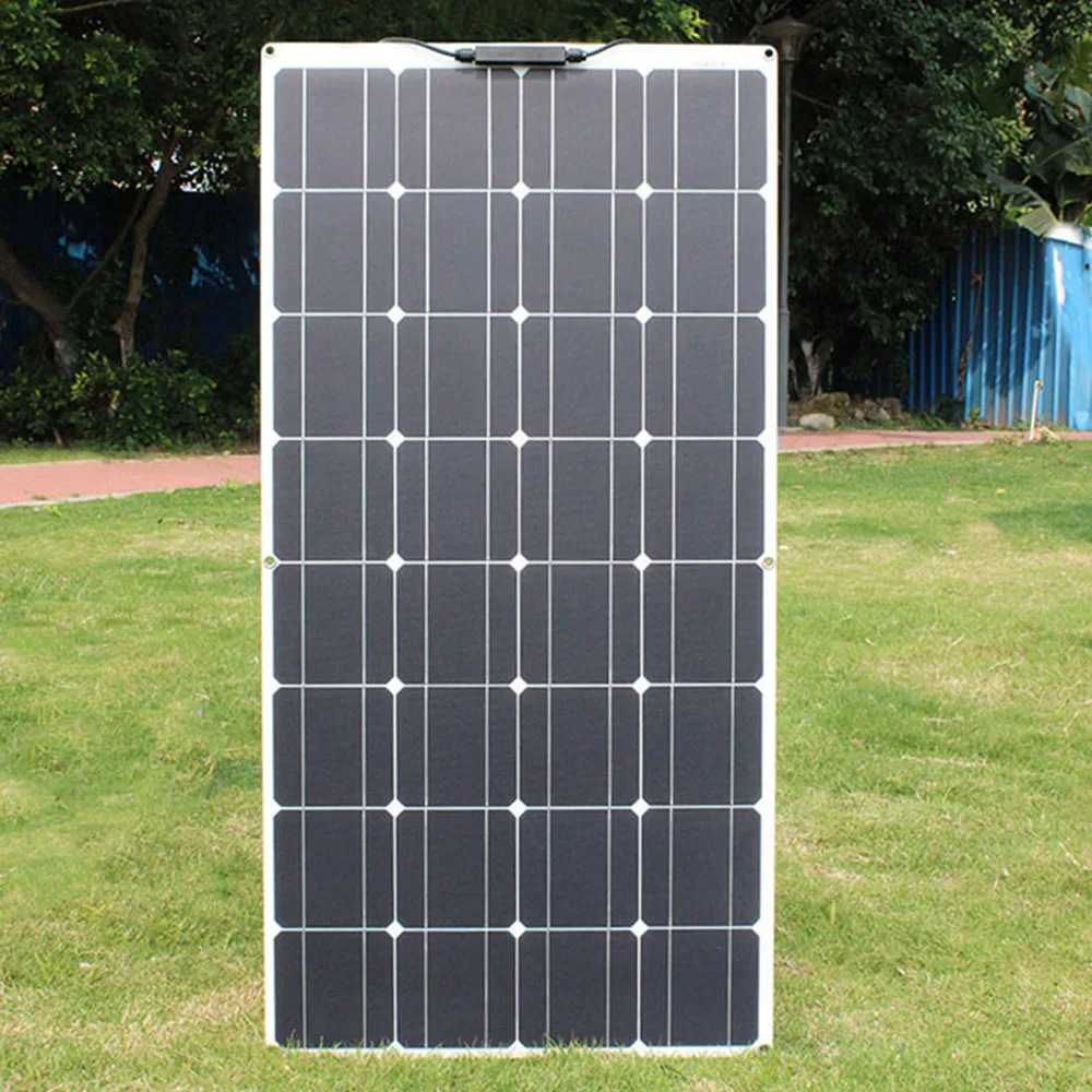 Солнечная панель 12 В Гибкие панели Пластинчатый аккумулятор для кемпинга Eufy Chargeb Attery RV Boat System для дома Полный комплект