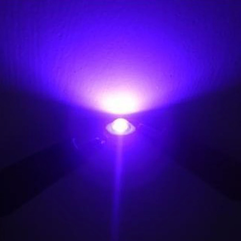 3 Вт УФ светодиодный Светильник Ультрафиолетового Цвета с Чипами 365нм 375нм 380нм 385нм 390нм 395нм 400нм 405нм 410нм 420нм 430нм Фиолетовые Световые Бусины
